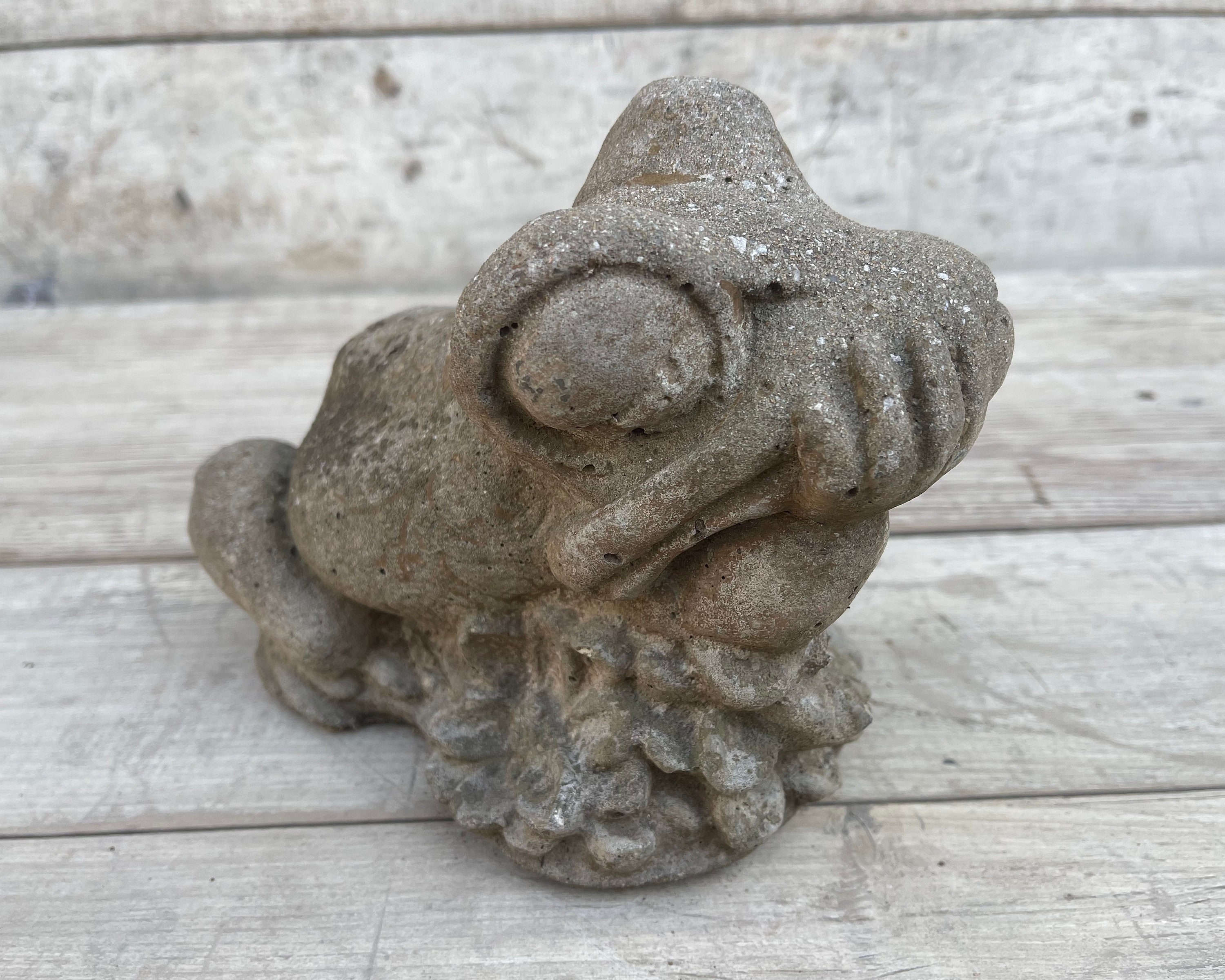 Antique Frog Sculpture Stunning Toad Statue Art Sculpture Etsy