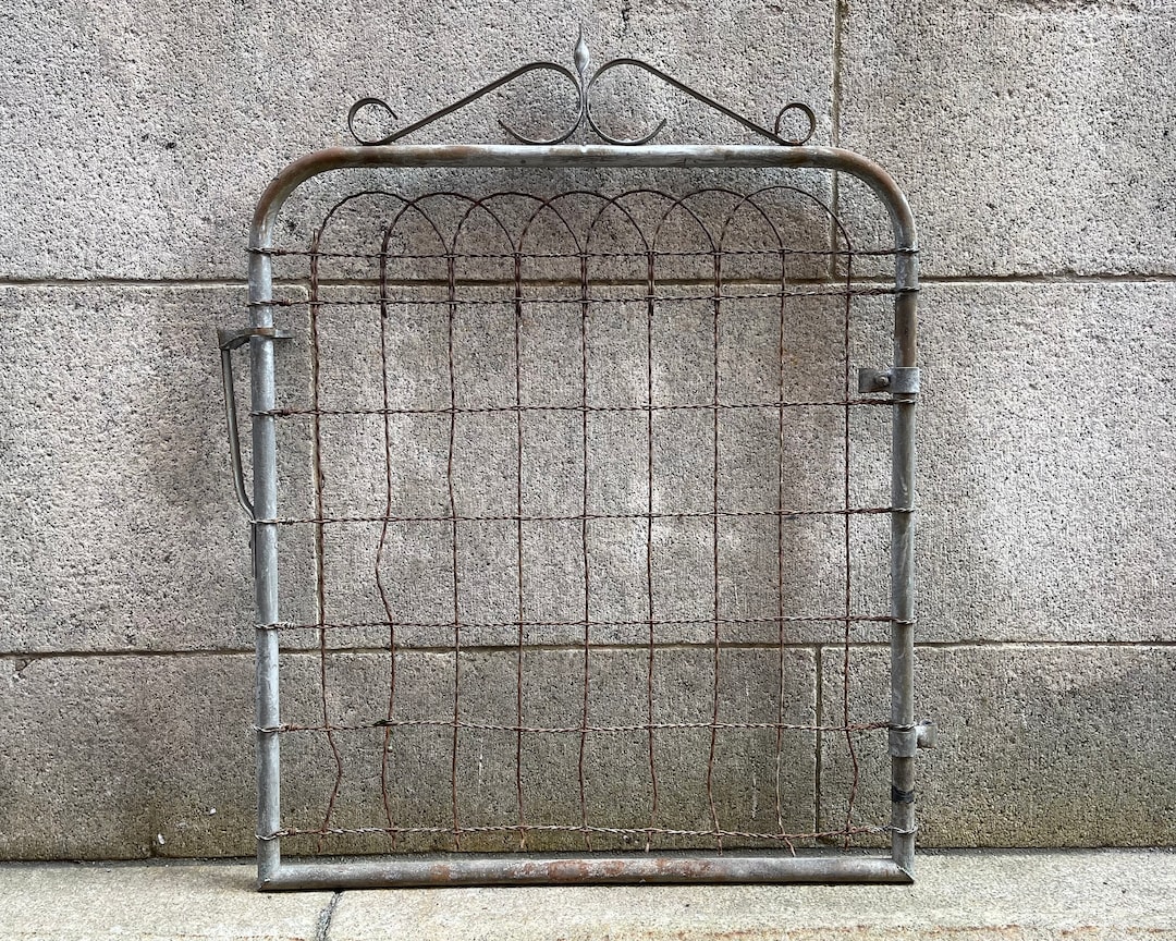 Vintage Metal Garden Gate: Braided Wire Trellis, Architectural Salvage ...