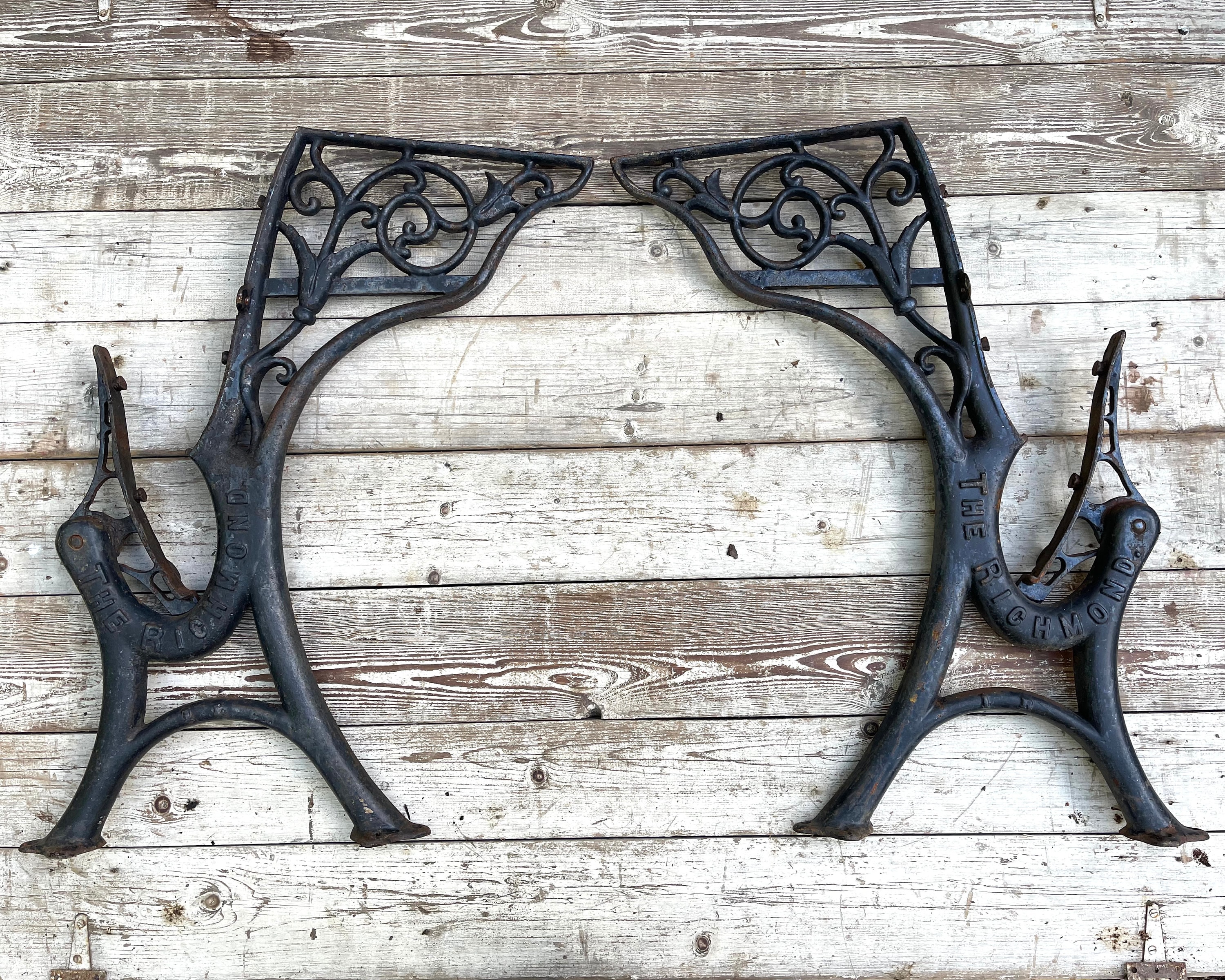 Cast Iron Legs Desk Legs Vintage Bench Ends Bench End Rustic