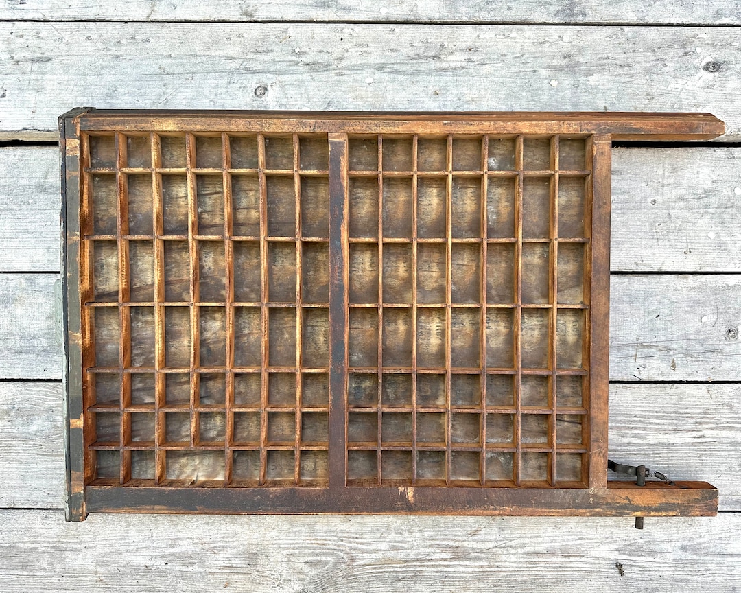 Printers Tray Vintage Printing Typeset Drawer LUDLOW Shadow Box Crate