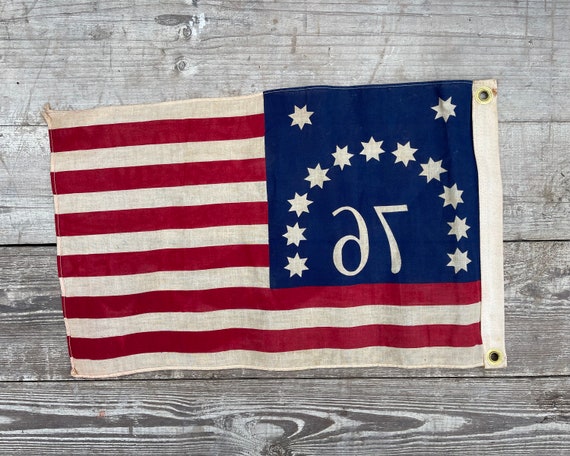 Vintage Bennington Flag 1976 Bicentennial 76 Patriotic 13