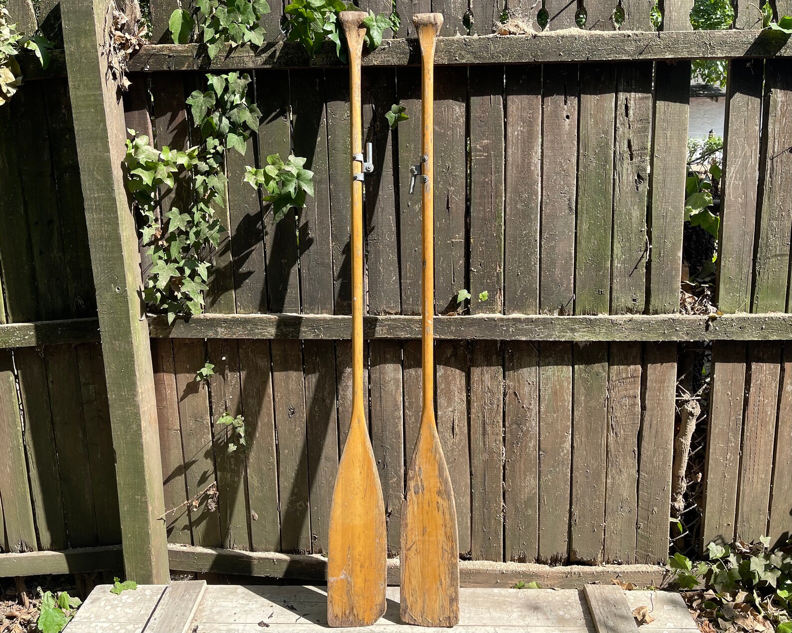 Rustic Wooden Oars 5' Ft Large Wood Oars Old Lake House Etsy