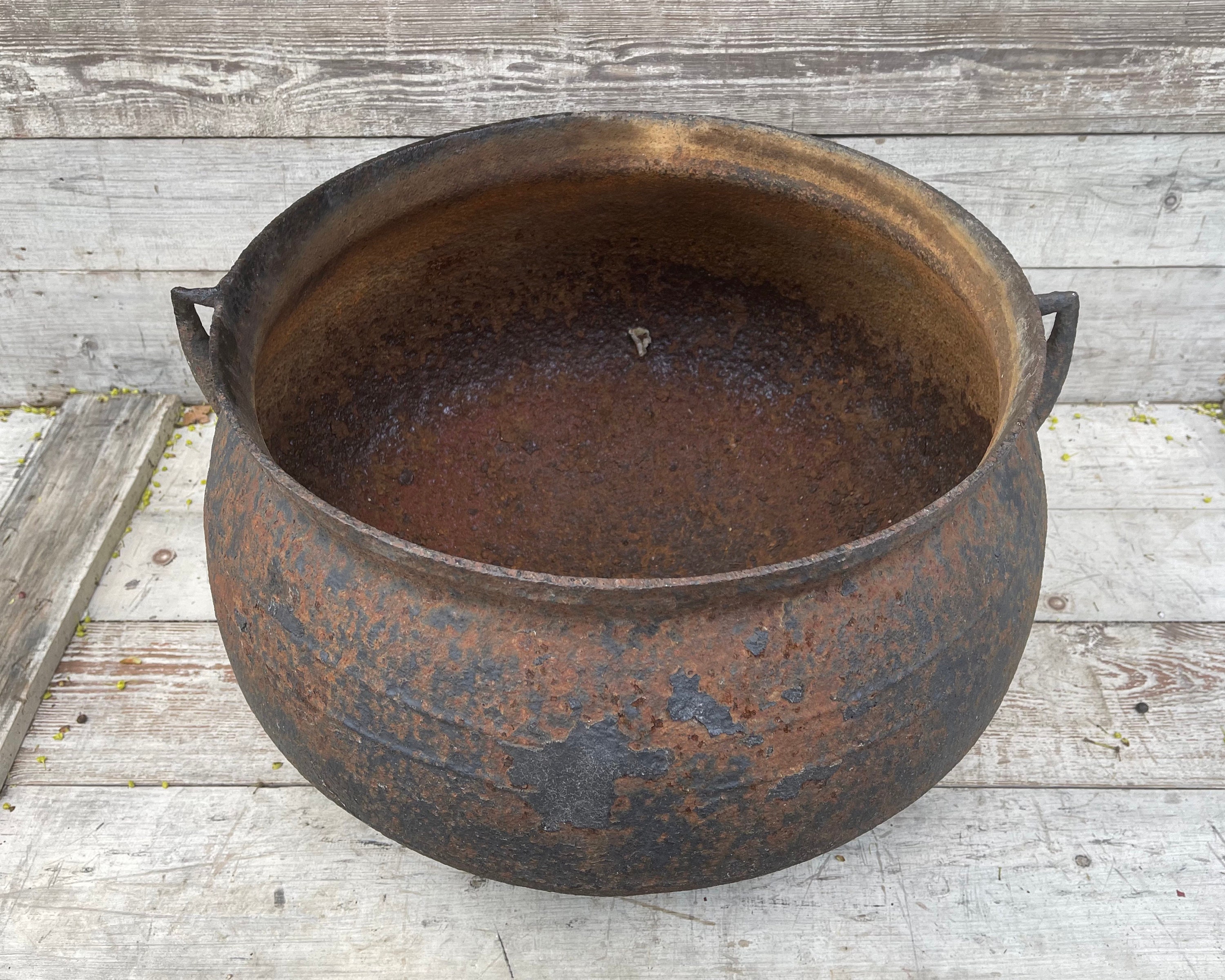 Large Antique Cast Iron Cauldron Farmhouse Antiques Etsy UK