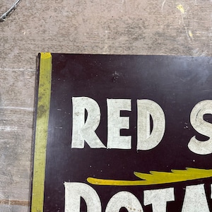 Rustic Potato Sign Vintage RED SKIN POTATOES Wooden Sign Circa 1930s 1940s, Farmhouse ...