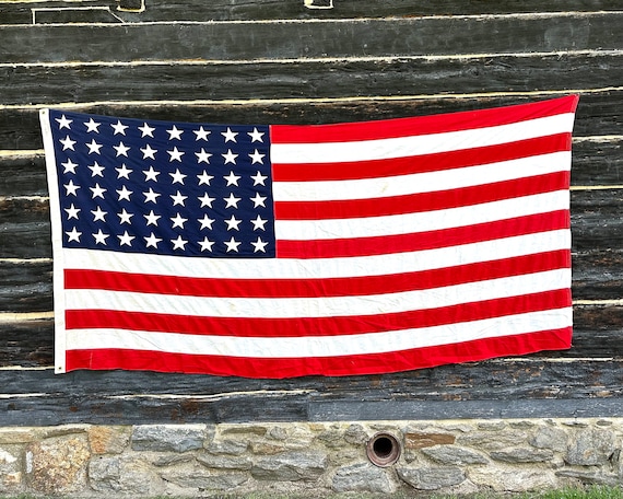 1940年代のヴィンテージアメリカ国旗：特大48星バナー（9.5フィート×5