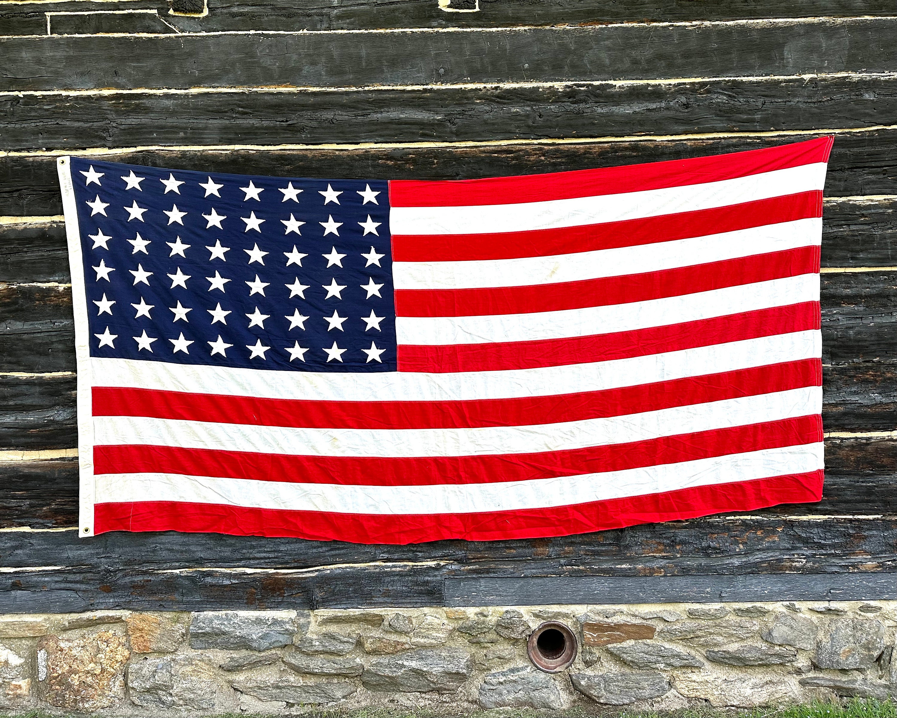 USA製 40s 50s 特大 ビンテージ アメリカ 国旗 星条旗 48スター USA製 40s 50s 特大 ビンテージ アメリカ 国旗 星条旗 48スター 48 個
