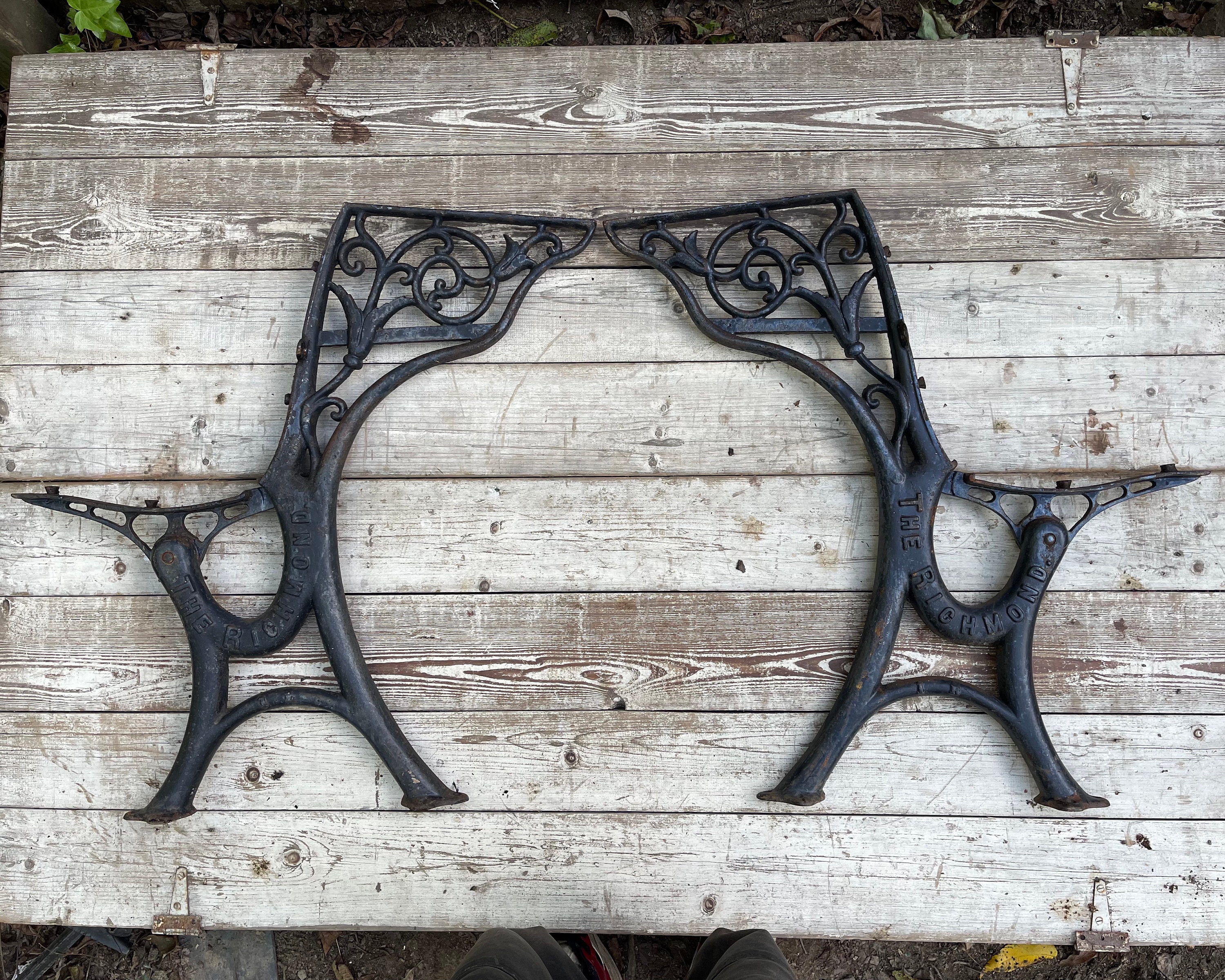 Cast Iron Legs Desk Legs Vintage Bench Ends Bench End Rustic