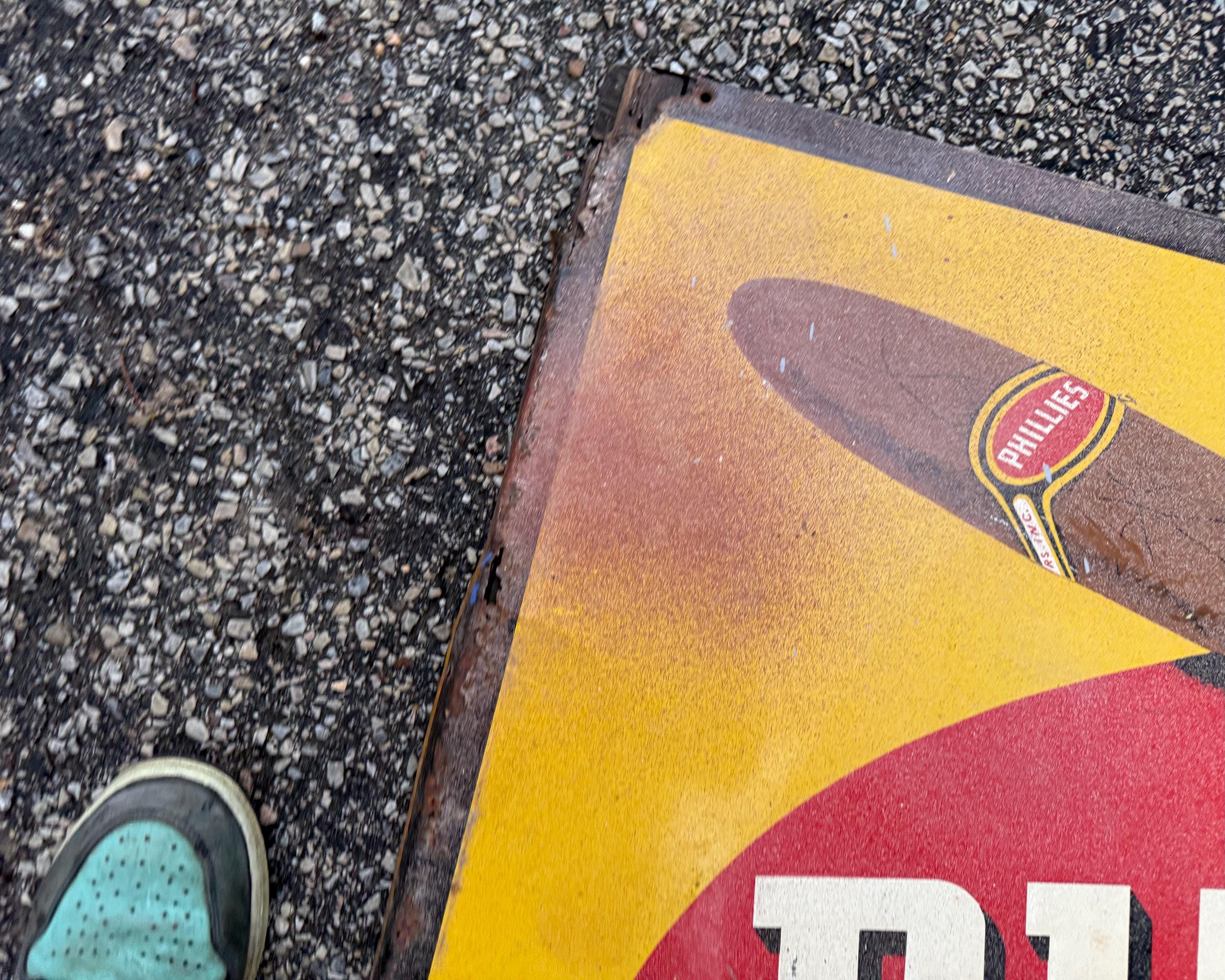 PHILLIES BLUNT 特大メタル 看板 vintage Phillies Blunt Vintage Magazine Cigar Ad Reproduction Metal