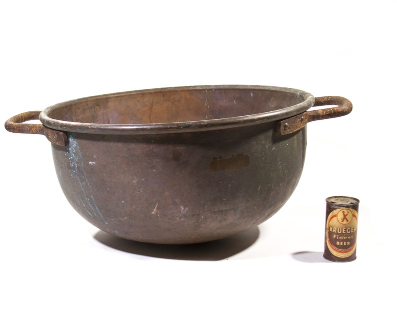Large Antique Copper Pot 30'' Huge Cauldron Vintage Etsy