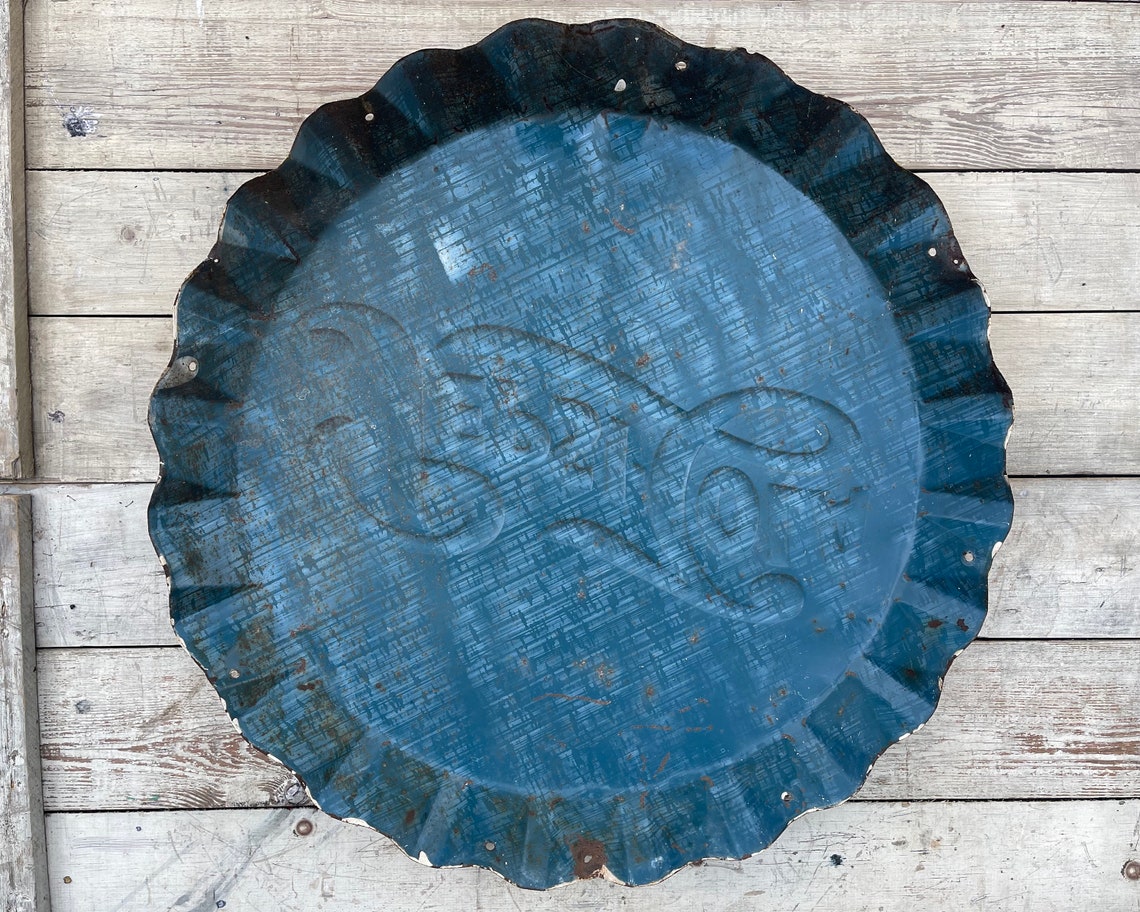 Vintage Pepsi Bottle Cap Sign 27 1/2'' Tin Button Etsy