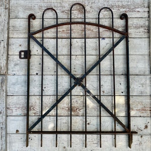 Antique Wrought Iron Gate, Iron Fence Gate, Architectural Salvage, Victorian Home Decor, Gothic Revival, Antique Gate, Vintage Garden Gate