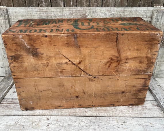 Weyman's Tobacco Crate: Antique Pittsburgh Advertising Box With Skeleton  Hand