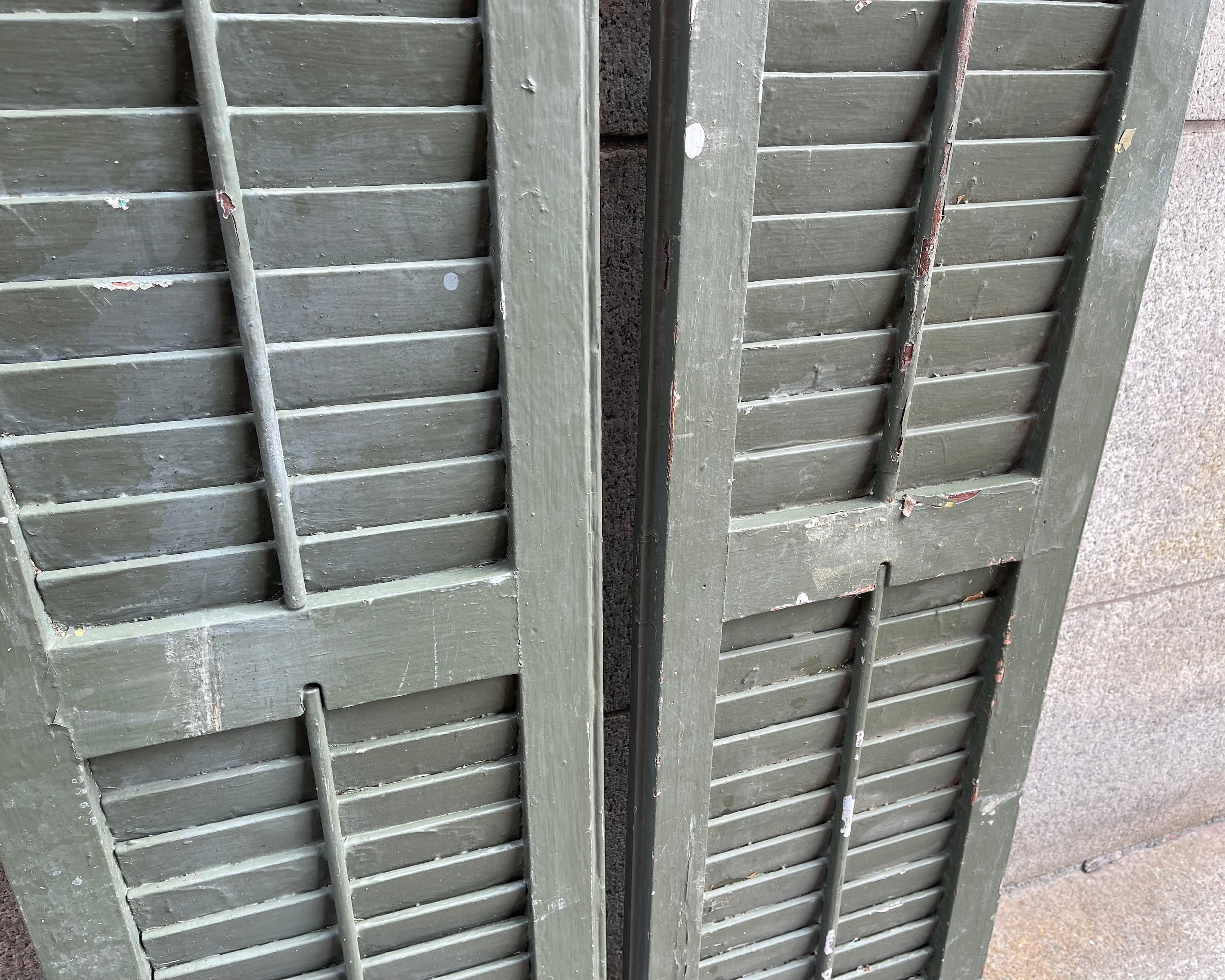 Antique Shutter Doors 46 1/2 X 14 1/2 Rustic Home Decor Old Etsy