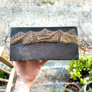Wooden Box with Best Surface, Antique Wood Box, Document Box, Cigar Box, GREAT Surface! Old Varnish, Stained Box Rustic Primitive Home Decor