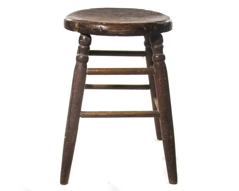 Taburete de madera antigua tablón madera herramienta de ordeño | Etsy