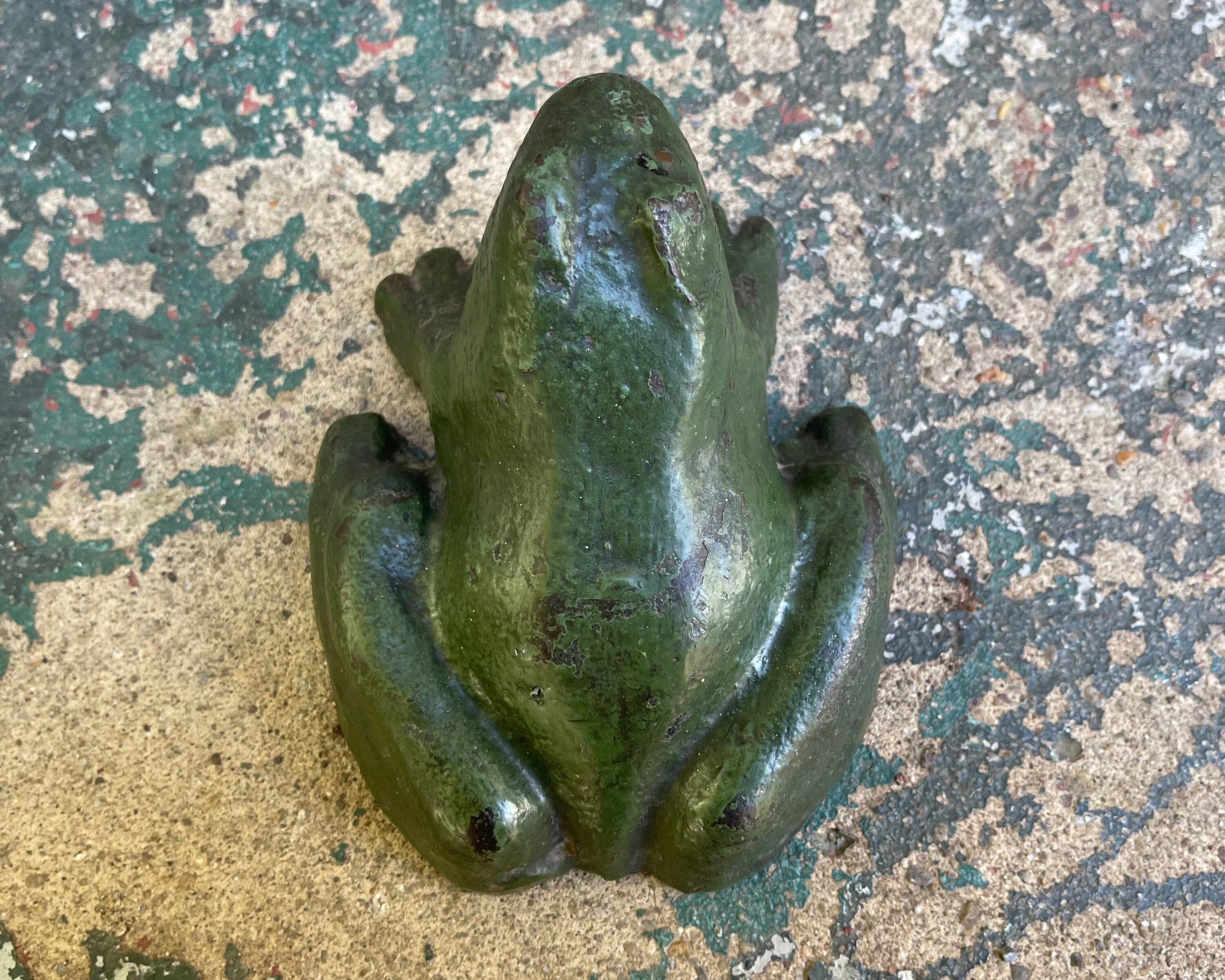 Antique Cast Iron Frog Early Old Paint 19th Century 1800s Etsy