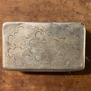 Antiquariato Snuff Box Sterling Argento Scatola tabacco Scatola di tabacco Austriaco Snuffbox ornato DecoratoRi Decorativo HOWARD MATHER Piccola scatola Regalo Idea Trinket Pill Box