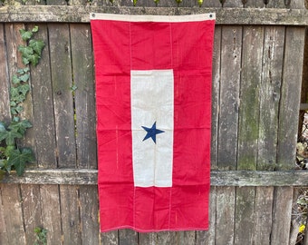 Vintage WWI/WWII Service Flag: Blue Star Son in Service Banner