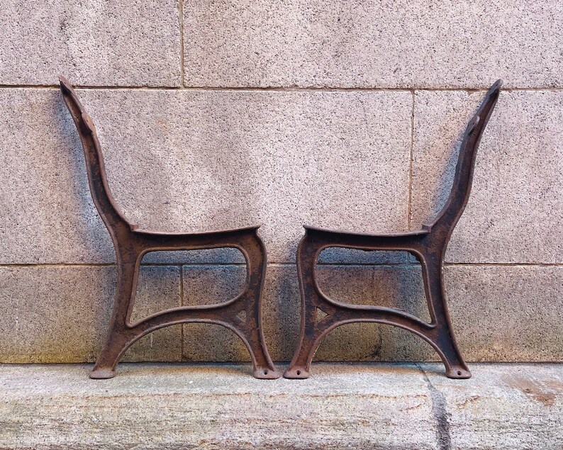 Antique Cast Iron Bench Legs Train Station Bench Ends Large Etsy