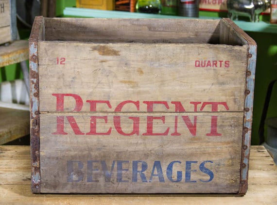 Soda Krat Vintage Houten Doos Ouderwetse Box | Etsy