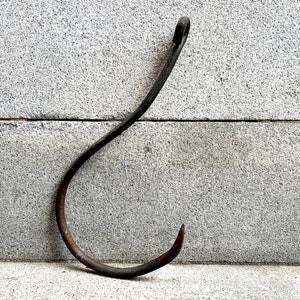 Antique Whale Hook Large 19th Century 1800s Nice Patina! Whaling Tool Nautical Home Decor Fishing Trade Sign Ship Boat Yard Art Garden Decor