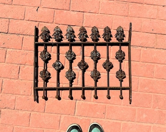 Antique Wrought Iron Garden Gate: Victorian Shabby Chic Decor