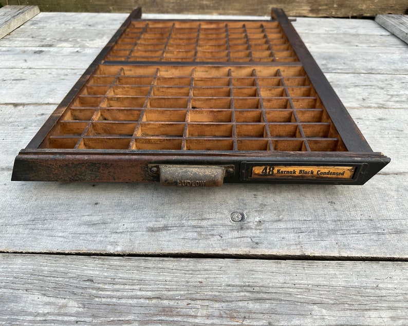 Typesetting Drawer Vintage Ludlow Typeset Drawer: Rustic Wood Display Shelf - Etsy