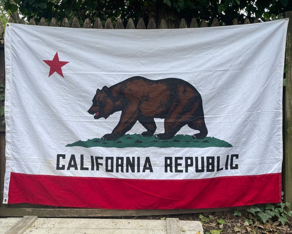 Vintage California Flag Huge 7 1/2&rsquo; Ft California - Etsy