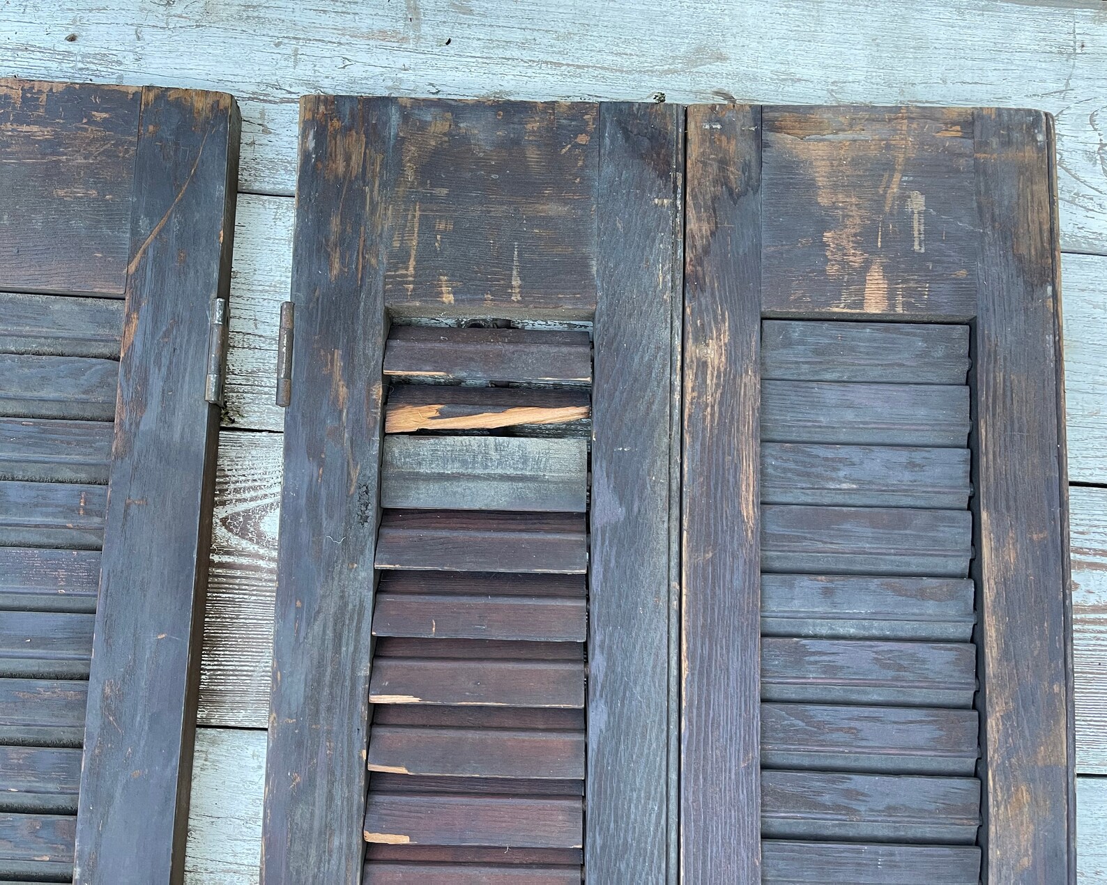 Antique Shutters Doors Louvered Panel Doors Interior Etsy
