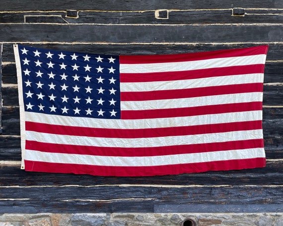 巨大なヴィンテージ48星アメリカ国旗：9フィート×5フィートの