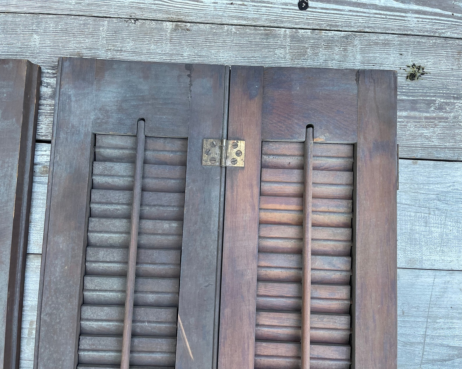 Antique Shutters Doors Louvered Panel Doors Interior Etsy
