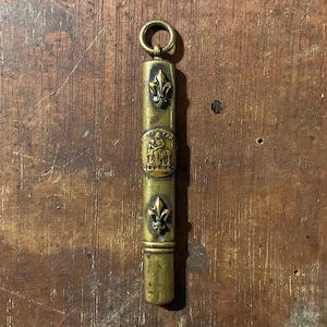Antique Chatelaine Pencil Pendant Charm Sancta Maria Notre Dame De Carthage Religious Saint Louis Our Lady Charm Necklace Pendant Miniature