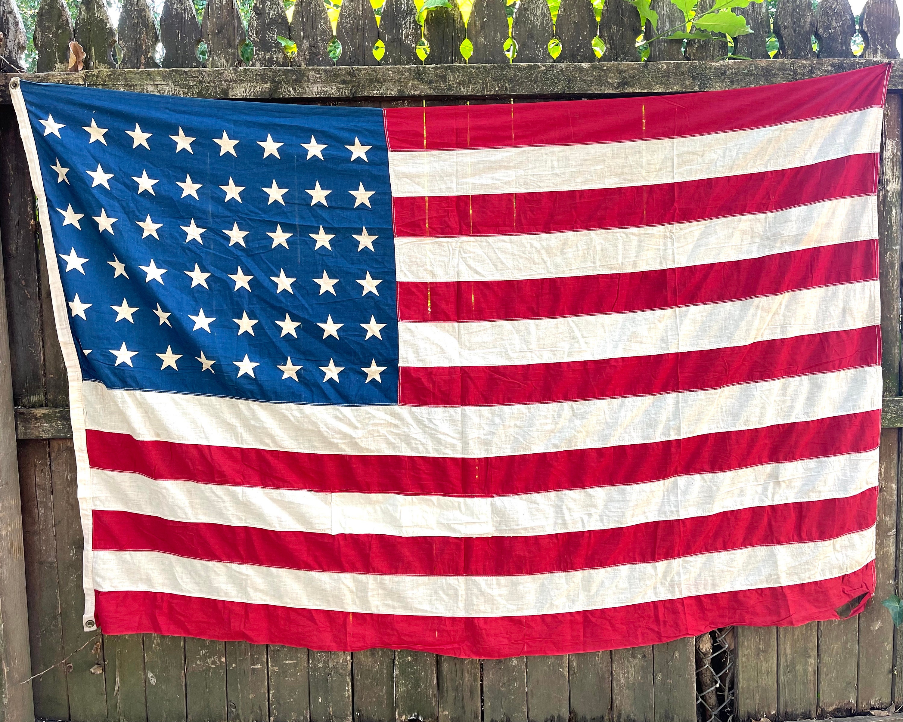 ヴィンテージ 48 スター アメリカ国旗：第二次世界大戦時代の愛国的な