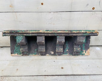 Antique Victorian Corbel Shelf: Distressed Architectural Salvage (24'' Wide)