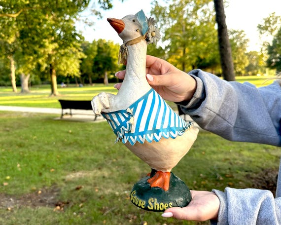 アヒルMother Goose ぬいぐるみ レトロ アンティーク マザーグース Vintage Mother Goose Plush Toy, Goose With Bonnet - Etsy