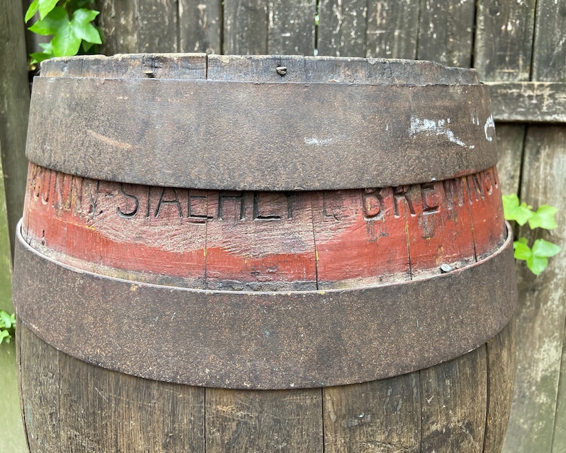 Antique Beer Barrel Staehly Brewing Co New Haven Connecticut Etsy