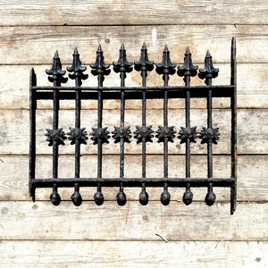 Antique Wrought Iron Gate, Iron Fence Gate, Architectural Salvage, Victorian Home Decor, Gothic Revival, Window Gate, Vintage Garden Gate