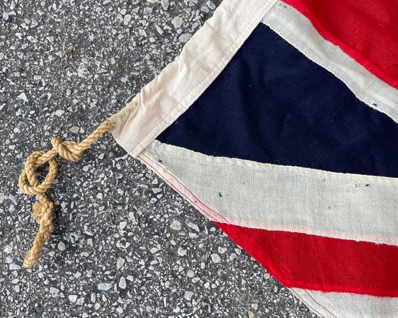 Antique British Union Jack Flag: WWI/WWII Nautical Decor