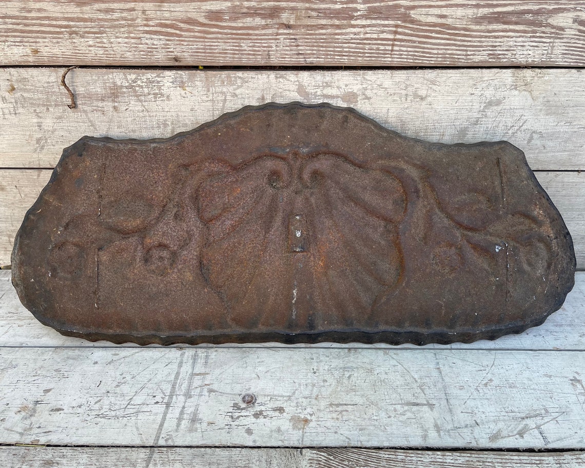 Antique Cast Iron Fireplace Tray Architectural Salvage Vintage Etsy