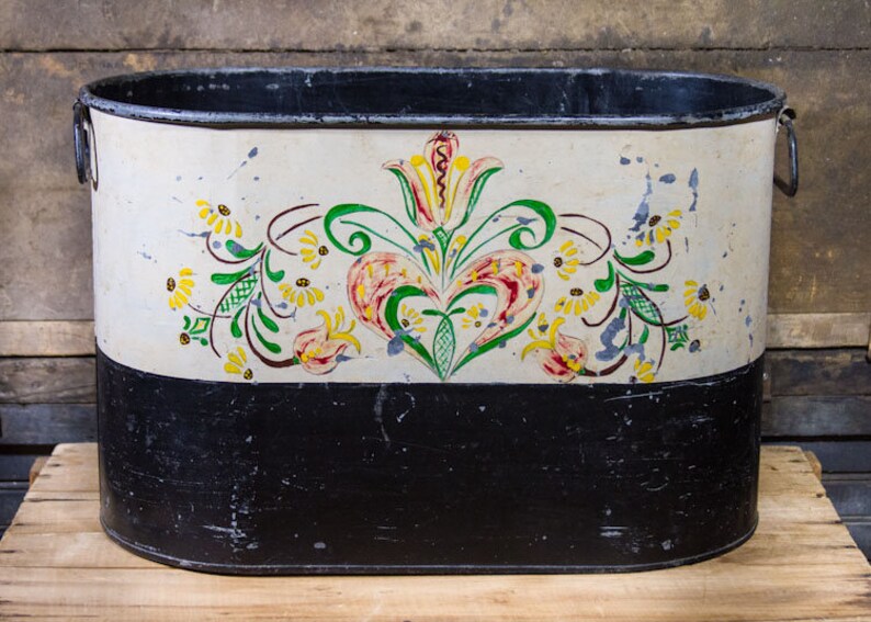 Vintage Wash Tub Antique Boiler Metal Pot Garden Planter Outdoor Decorations Painted Shabby Chic Yard Art Rustic Home Decor Big Flower Pot