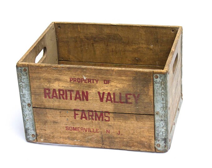 Antique Raritan Valley Farms Milk Crate From Somerville NJ Etsy