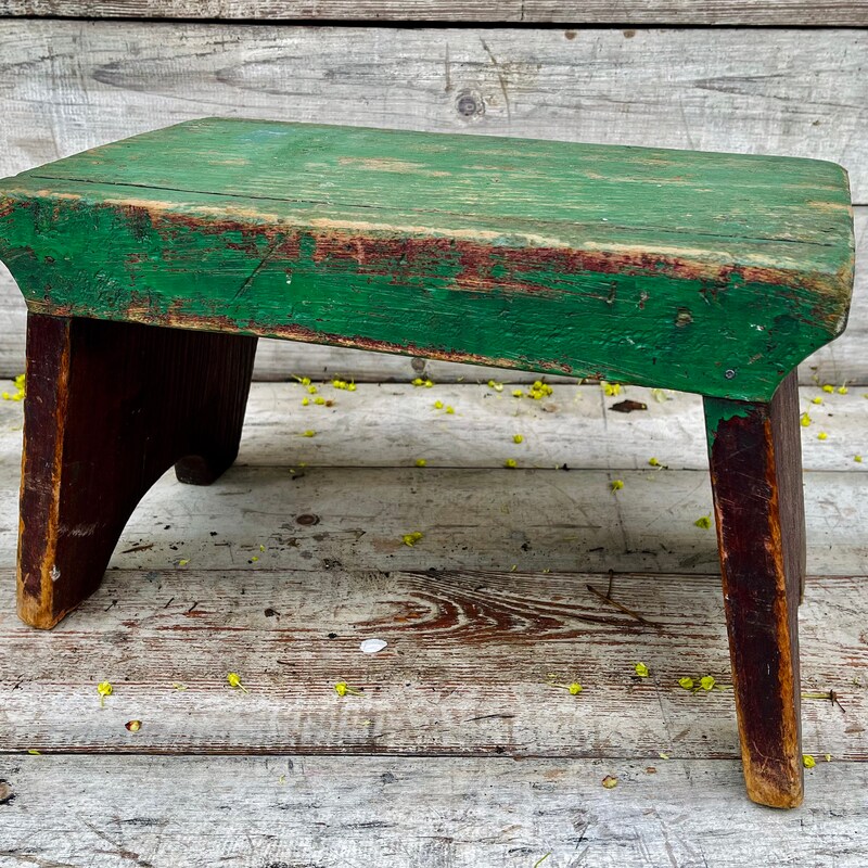 Old Wooden Stool - Etsy