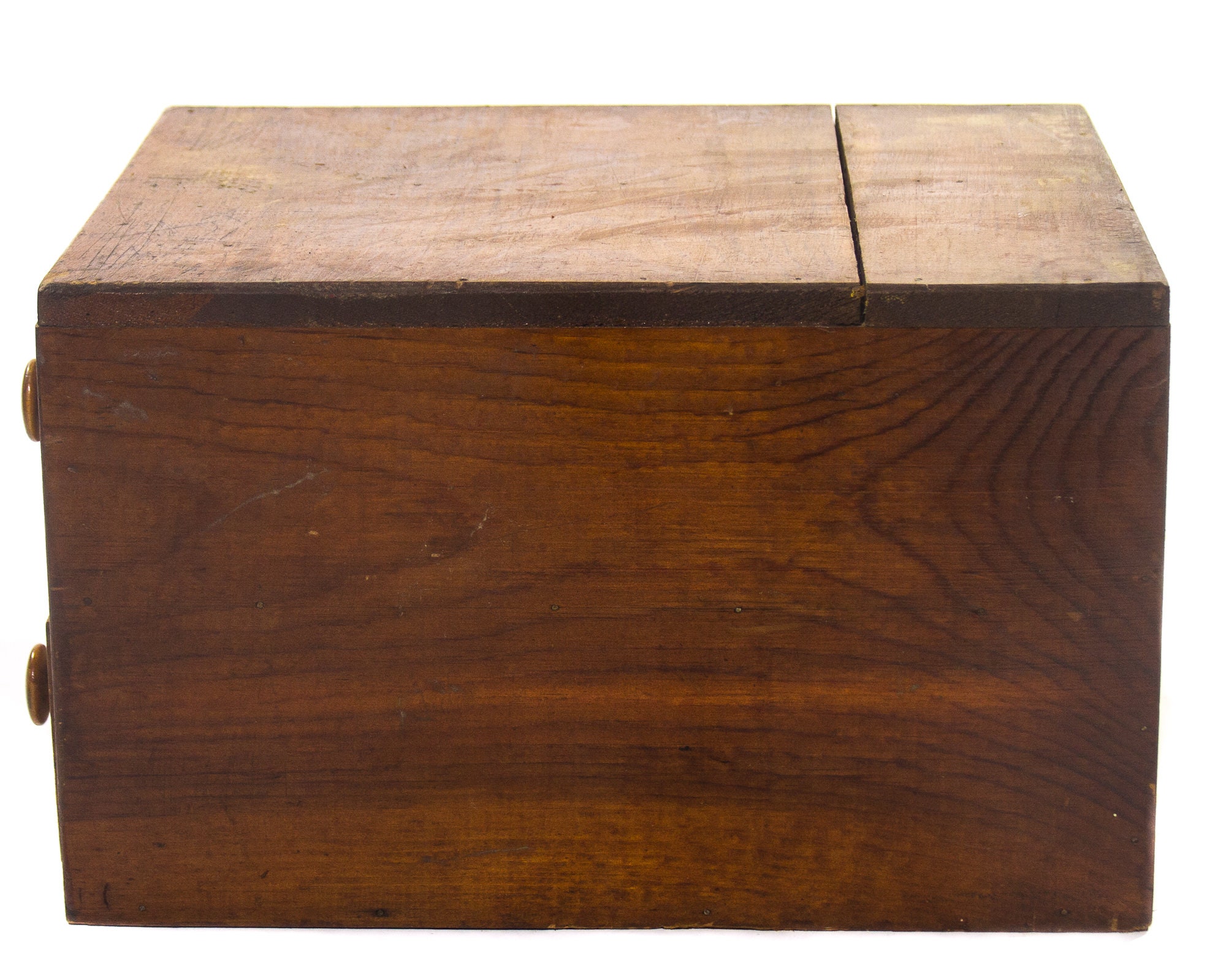 Gabinete de madera vintage caja de madera primitiva con | Etsy