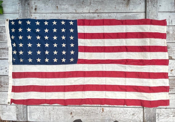 Vintage 48 Star American Flag: Patriotic Americana Wall Decor (56