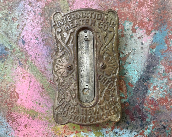 Antique Cast Iron Advertising Thermometer International Heater - Etsy