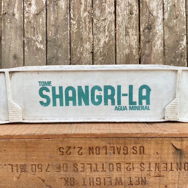 Shangri-La Crate, Vintage Basket, Plastic Soda Crate, Mineral Water Box, Bottle Crate, Tome Agua Mineral Water, Home & Garden Decor, Storage