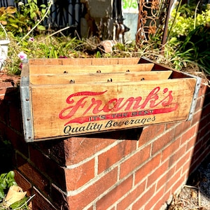 Vintage Franks Soda Crate: Philadelphia PA Rustic Home Decor