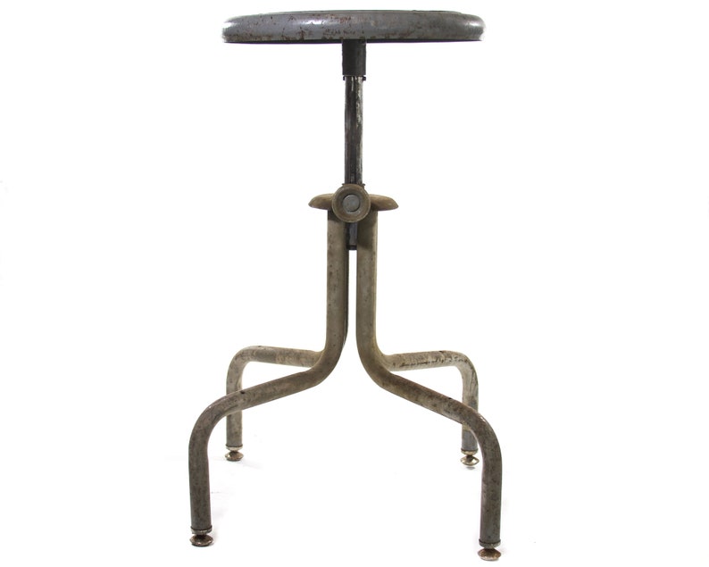 Vintage Industrial Stool Tall Chair MID CENTURY Home Decor High Seat Bar Stools Old Fashioned Swivel Chair Factory Loft Phone Operator Seat