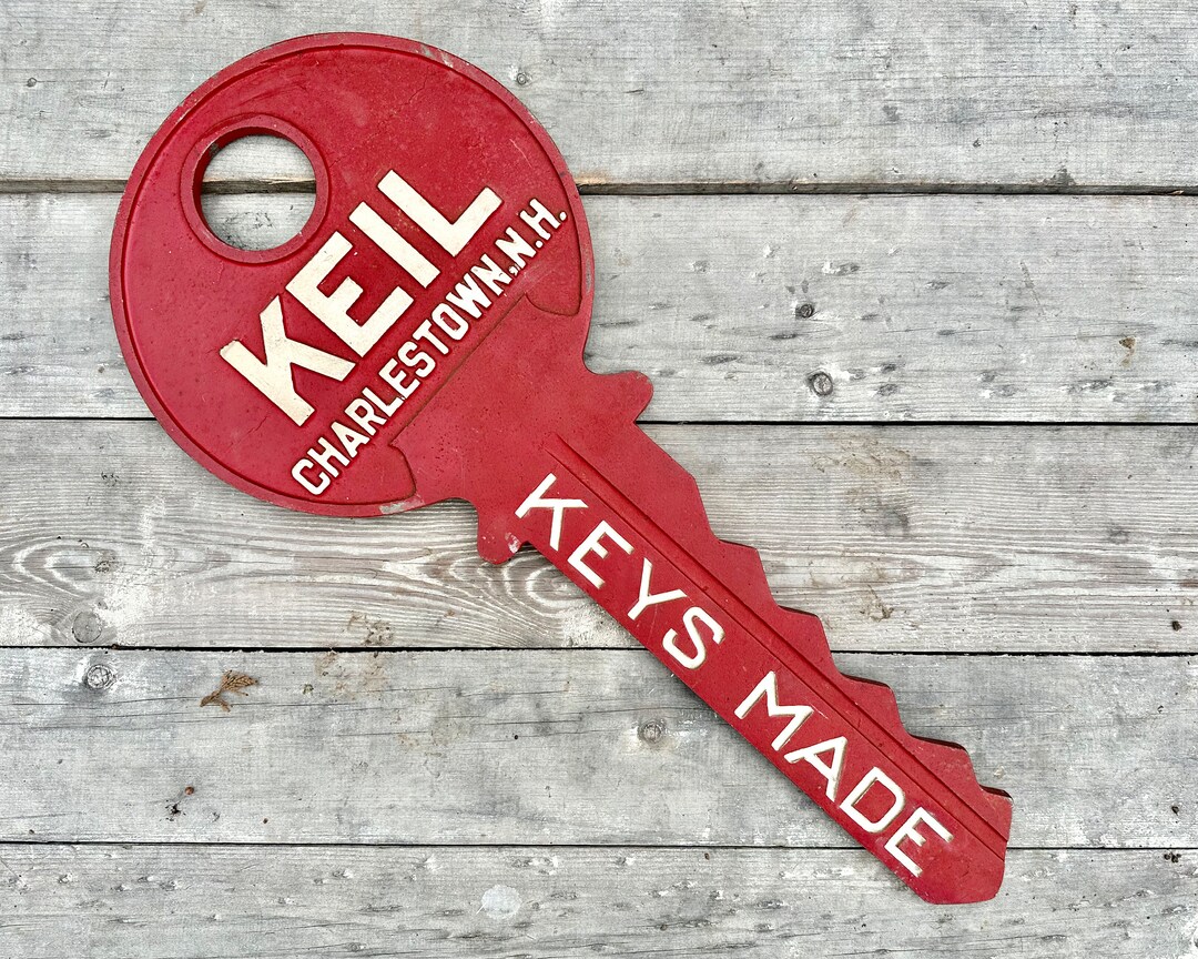 Vintage Trade Sign Keys Made Sign Keil Charlestown New Hampshire Key
