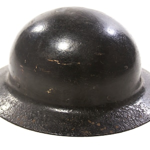 Vintage WWII Civil Defense Helmet: Steampunk Industrial Decor